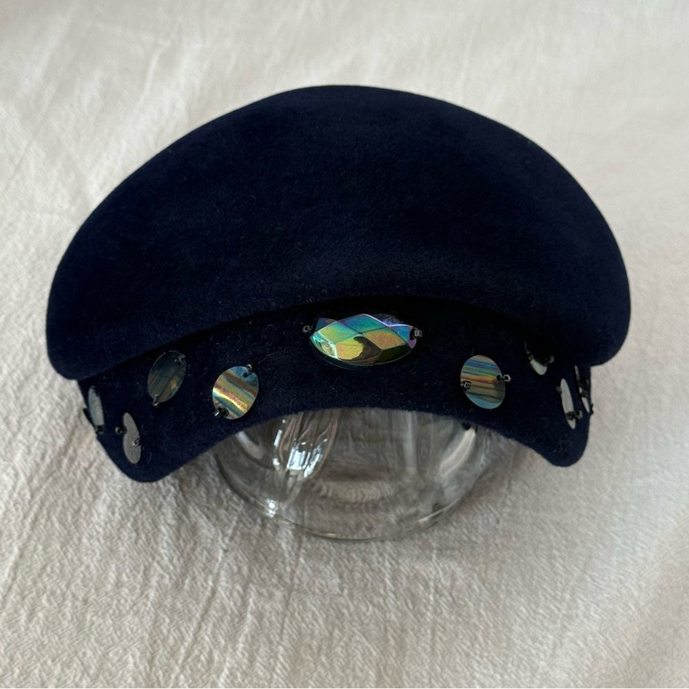 Vintage Peach bloom Velour Hat - Picture 3 of 7